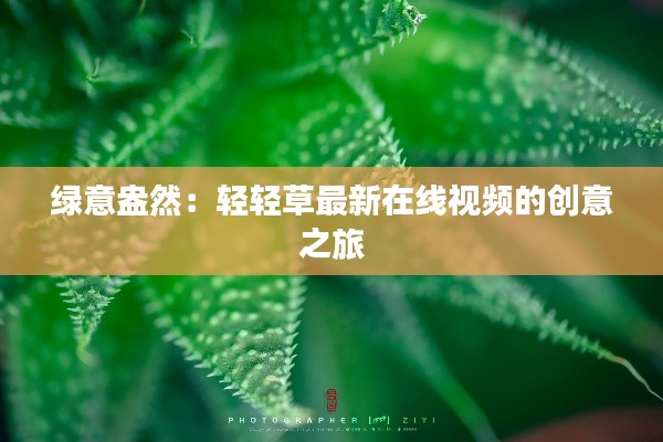 绿意盎然:轻轻草最新在线视频的创意之旅