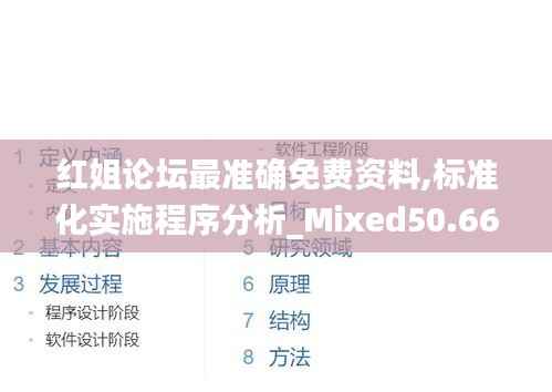 红姐论坛最准确免费资料,标准化实施程序分析_Mixed50.669