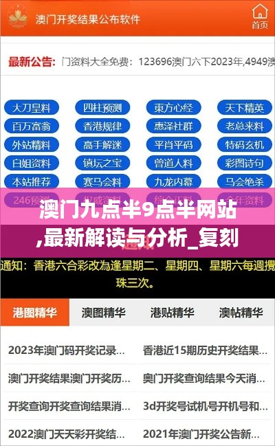 澳门九点半9点半网站,最新解读与分析_复刻版7.931
