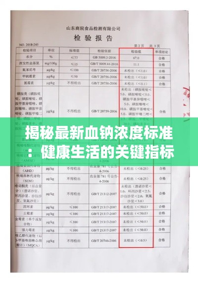 揭秘最新血钠浓度标准：健康生活的关键指标