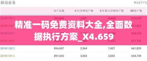 精准一码免费资料大全,全面数据执行方案_X4.659