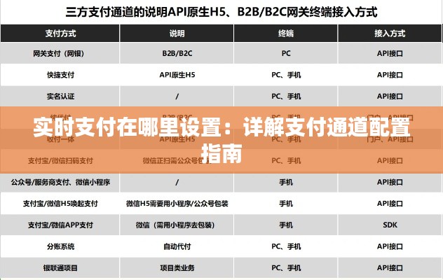 实时支付在哪里设置:详解支付通道配置指南