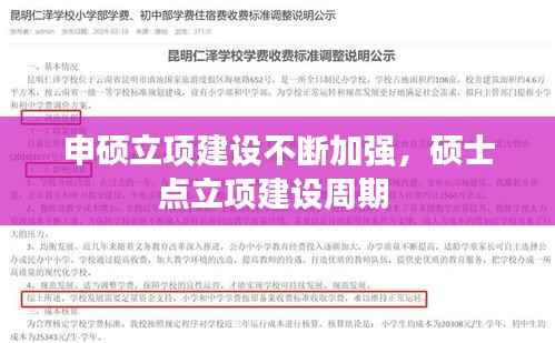 申硕立项建设不断加强,硕士点立项建设周期