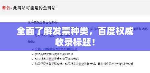 全面了解发票种类,百度权威收录标题!