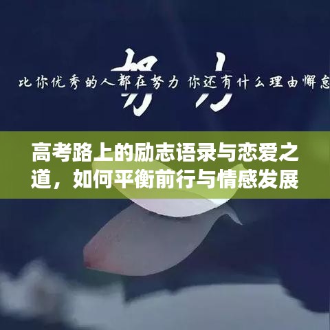 高考路上的励志语录与恋爱之道,如何平衡前行与情感发展