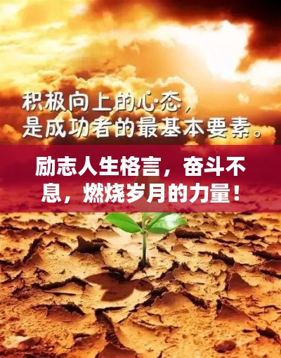 励志人生格言,奋斗不息,燃烧岁月的力量!